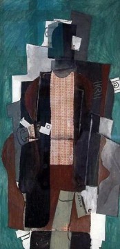 El hombre con una pipa 1911 cubismo Pablo Picasso Pinturas al óleo